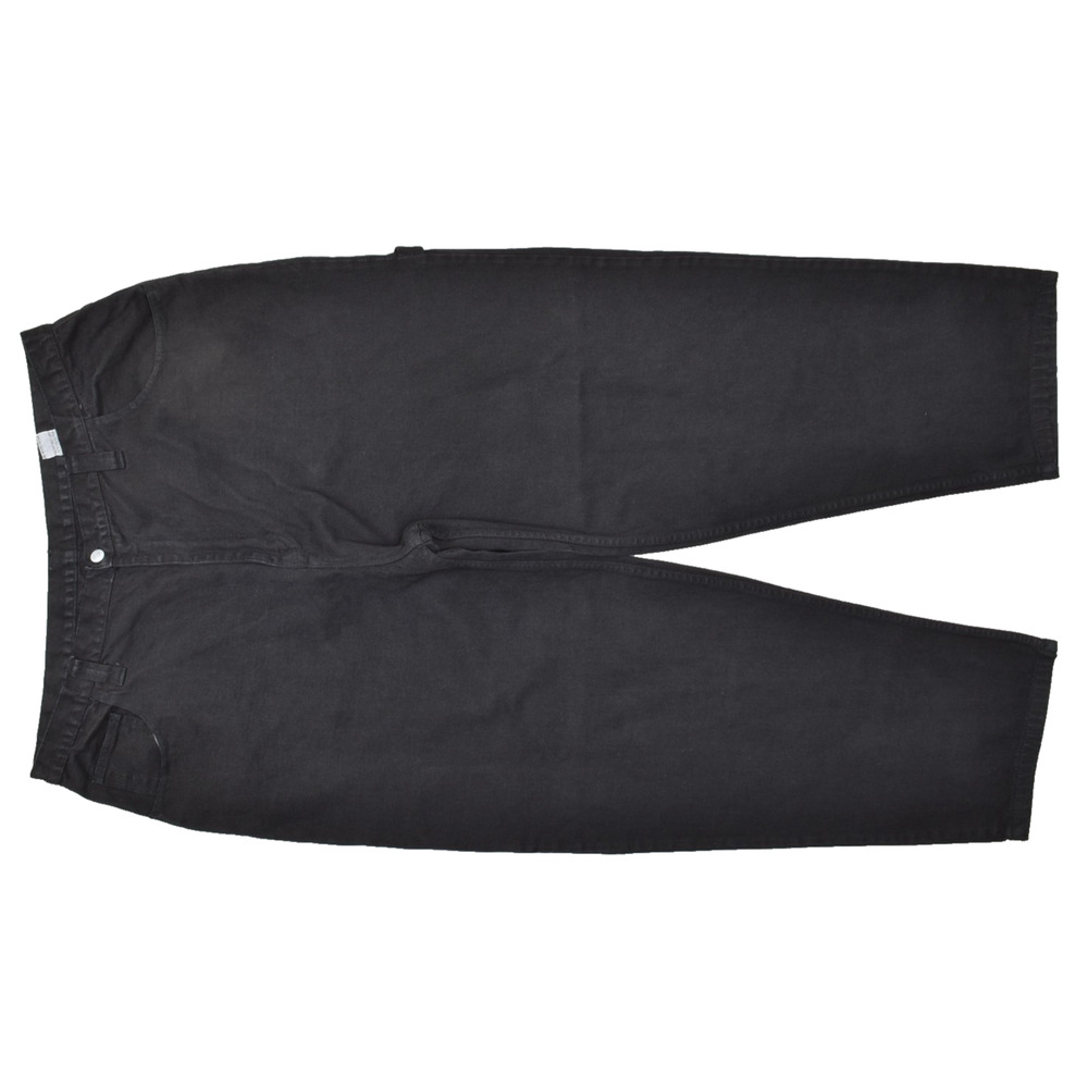 Men's Unbranded Black Cotton Carpenter Cargo Jeans Regular Size 46x31 Workwear
